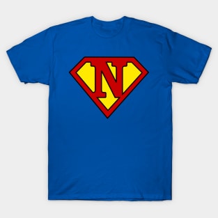 Superhero Symbol Letter N T-Shirt